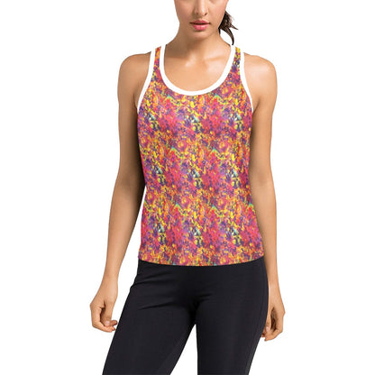 Splatter Print Design LKS303 Women's Racerback Tank Top