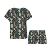 Creepy Print Design LKS303 Women's Short Pajama Set