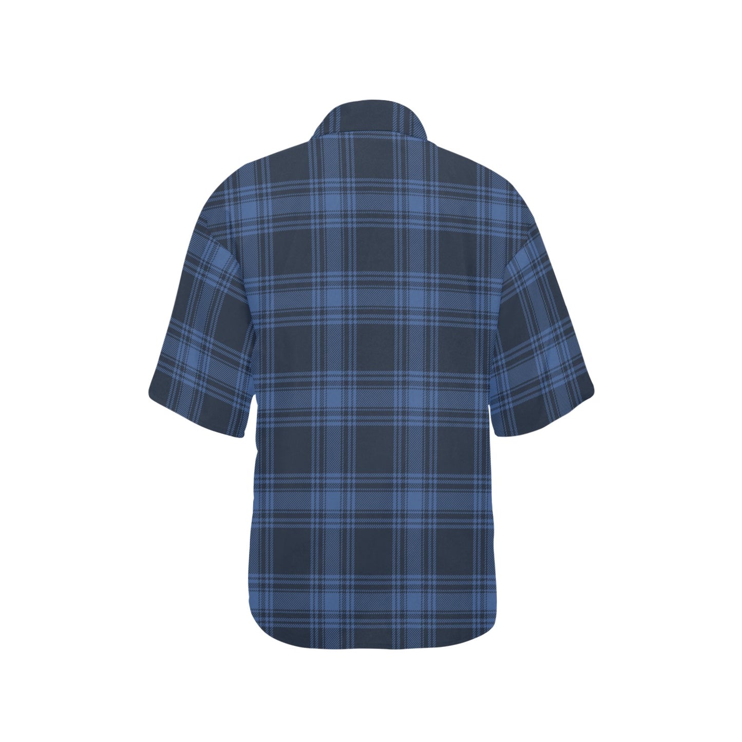 Tartan Blue Print Design LKS304 Women's Hawaiian Shirt