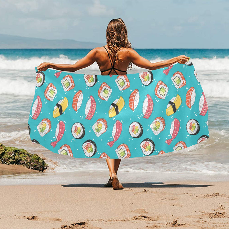 Sushi Print Design LKS305 Beach Towel 32" x 71"