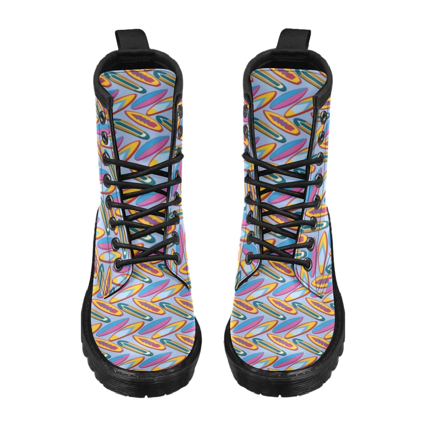 Surfboard Pattern Print Design LKS303 Women's Boots