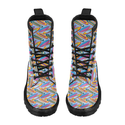 Surfboard Pattern Print Design LKS303 Women's Boots