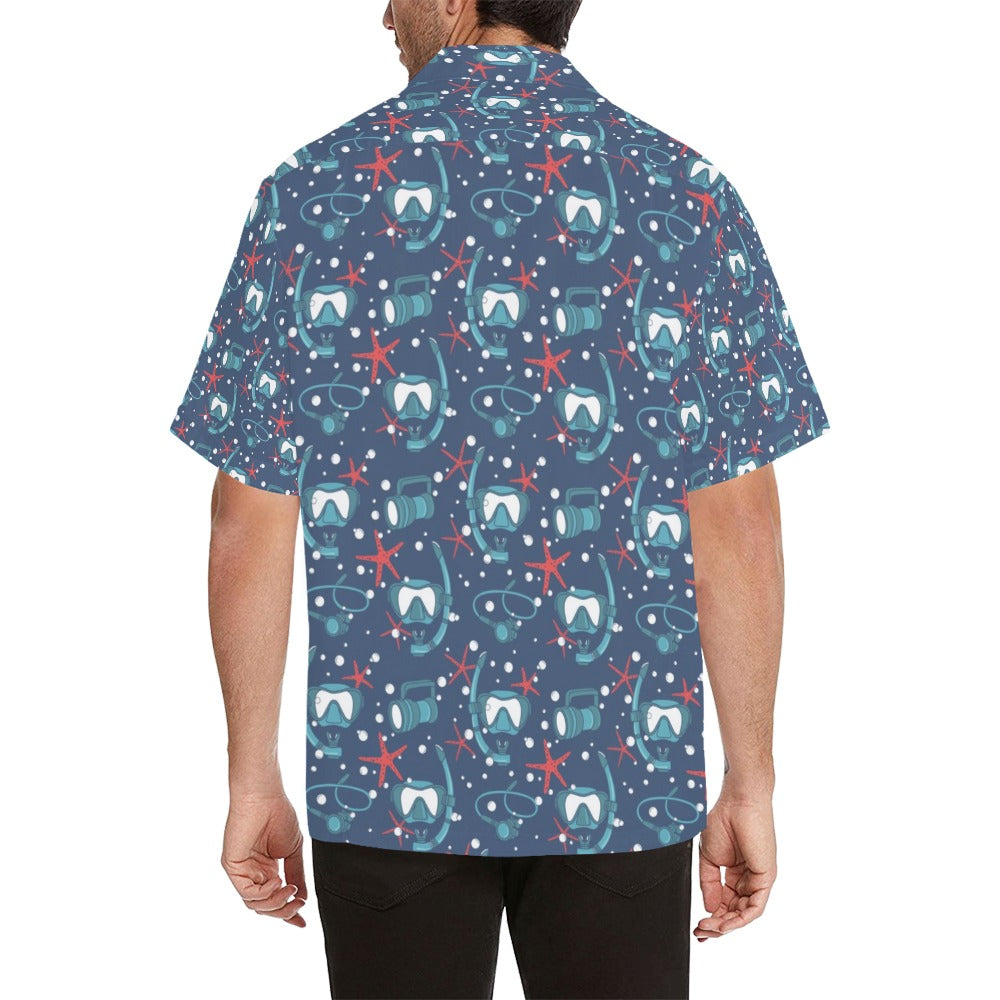 Scuba Equipment Print Design LKS302 Men's Hawaiian Shirt