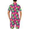 Lotus Pattern Print Design 02 Men's Romper