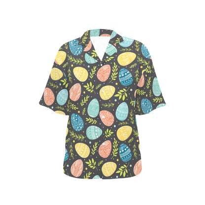 Easter Eggs Pattern Print Design RB01 Women's Hawaiian Shirt