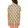 Ancient Greek Print Design LKS3011 Women's Short Pajama Set