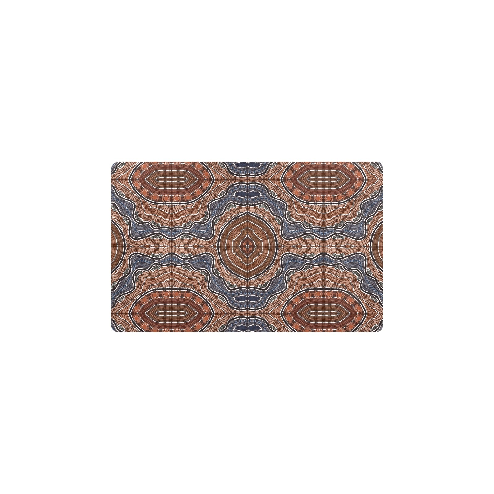Aboriginal Pattern Print Design 01 Kitchen Mat