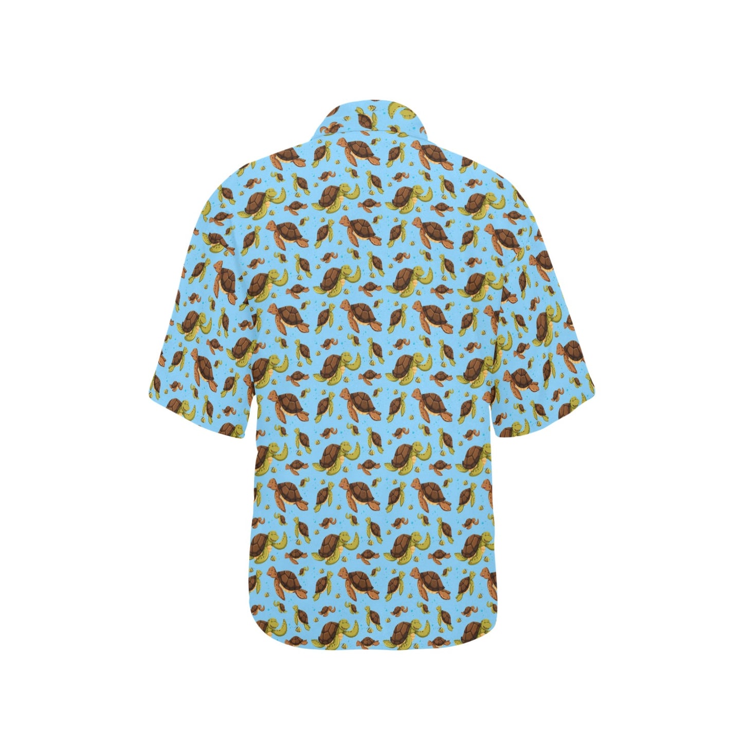 Hello Sea Turtle Print Pattern Women's Hawaiian Shirt
