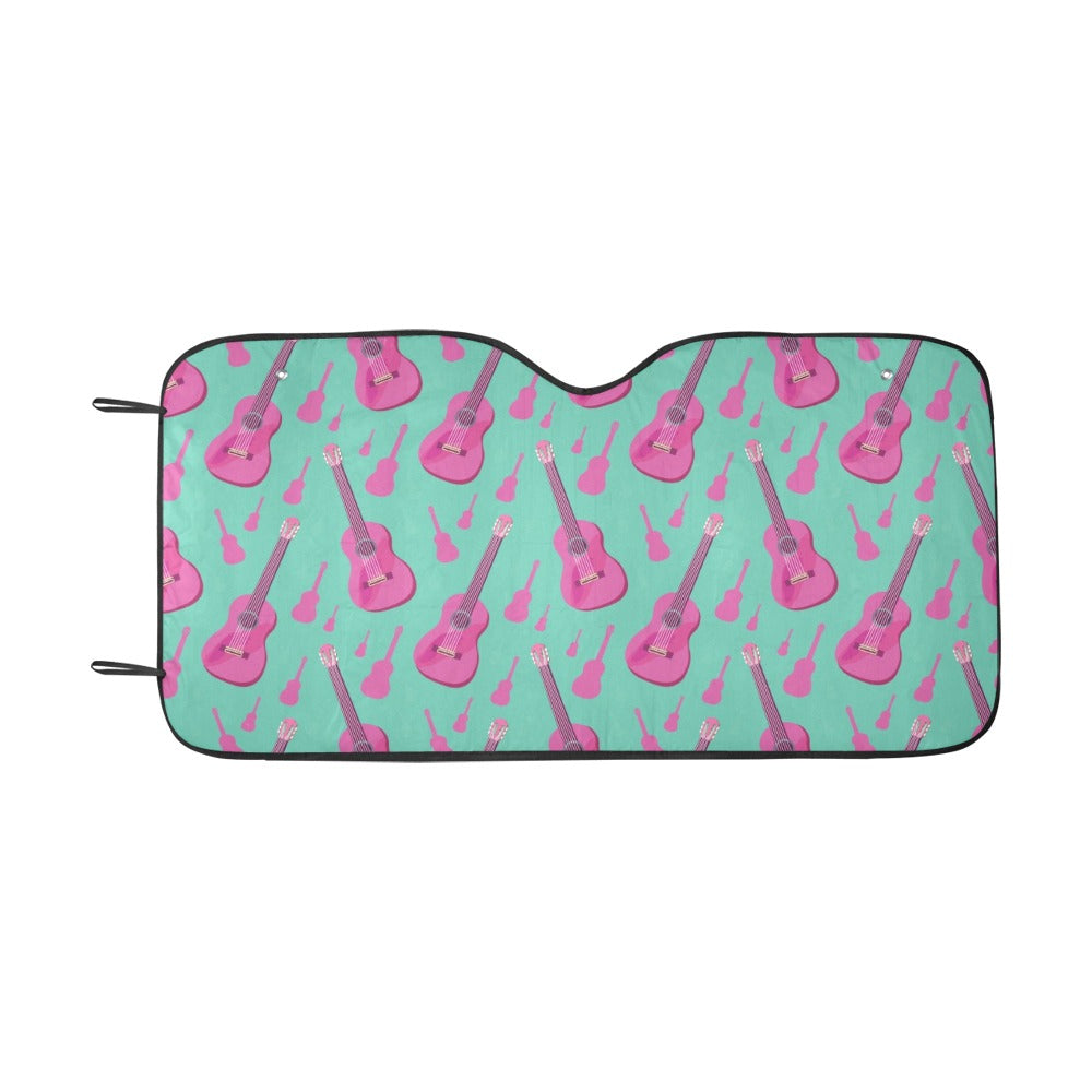 Acoustic Guitar Print Design LKS405 Car front Windshield Sun Shade