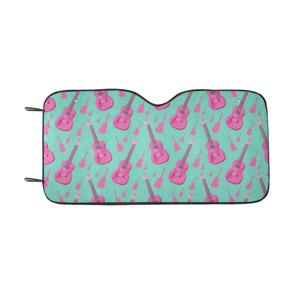 Acoustic Guitar Print Design LKS405 Car front Windshield Sun Shade