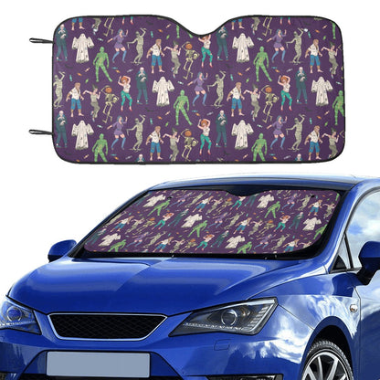 Creepy Zombie Print Design LKS302 Car front Windshield Sun Shade