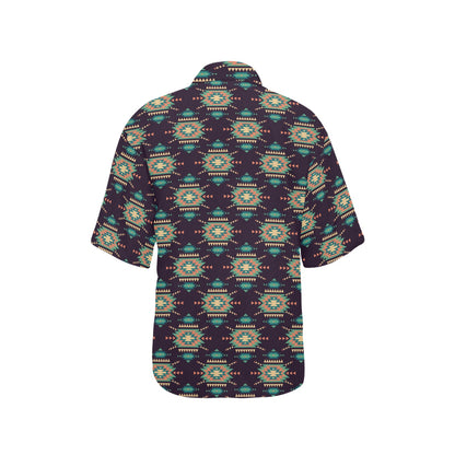 Navajo Geometric Style Print Pattern Women's Hawaiian Shirt