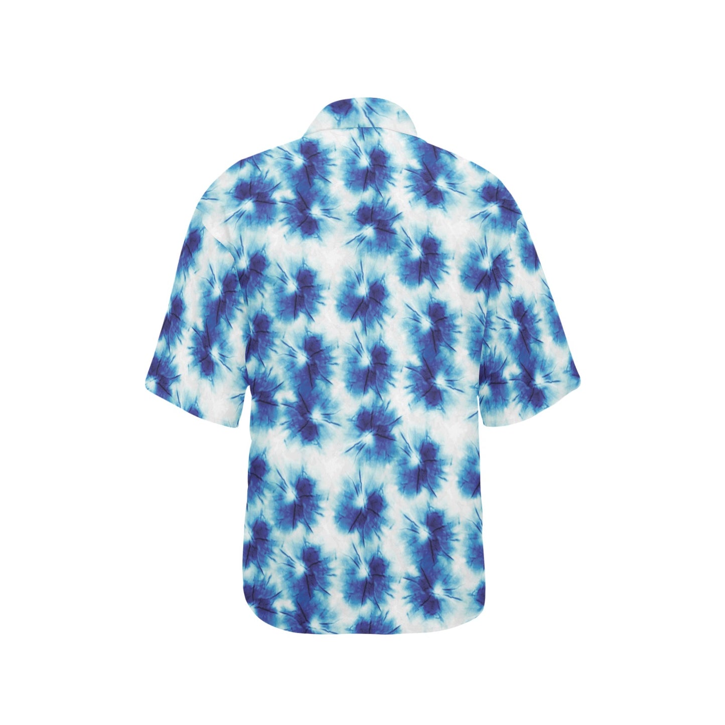 Tie Dye Blue Print Design LKS305 Women's Hawaiian Shirt