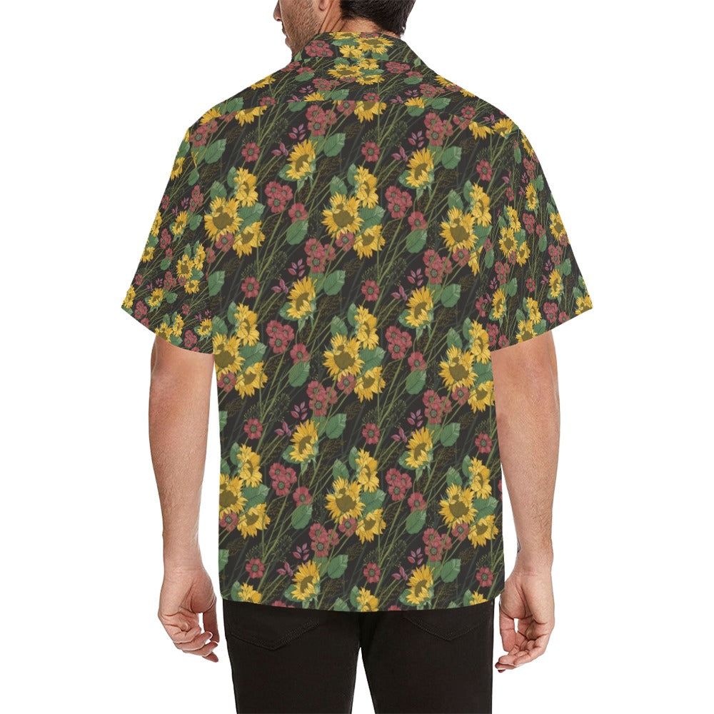Sunflower Print Design LKS303 Men's Hawaiian Shirt