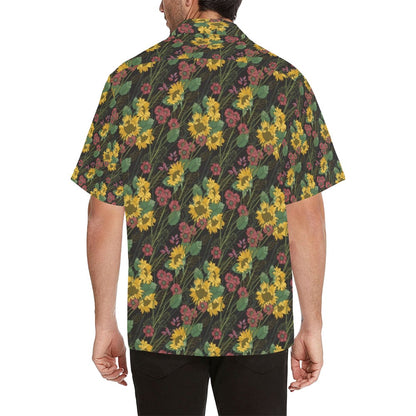 Sunflower Print Design LKS303 Men's Hawaiian Shirt