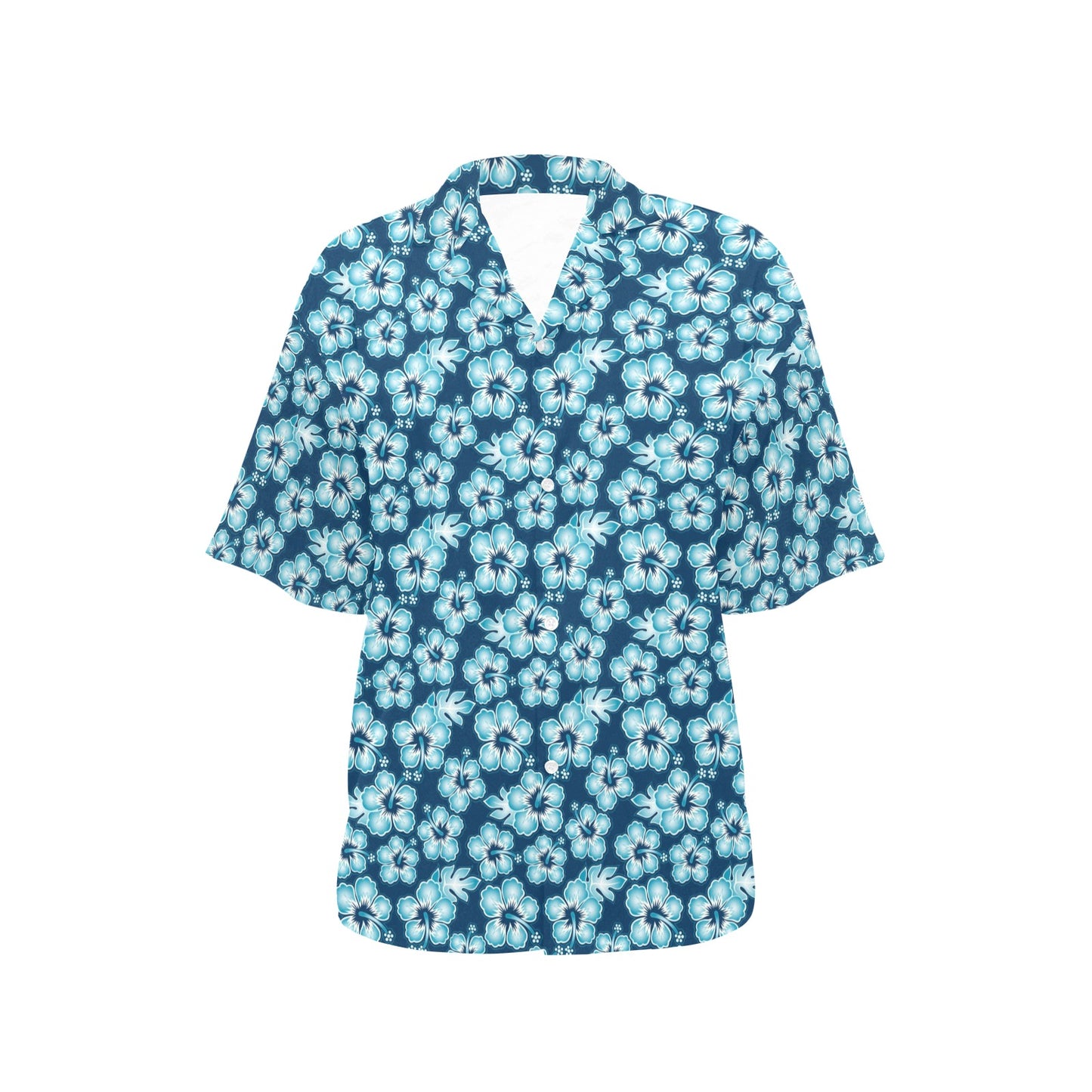 Hibiscus Flower Hawaiian Themed Women's Hawaiian Shirt