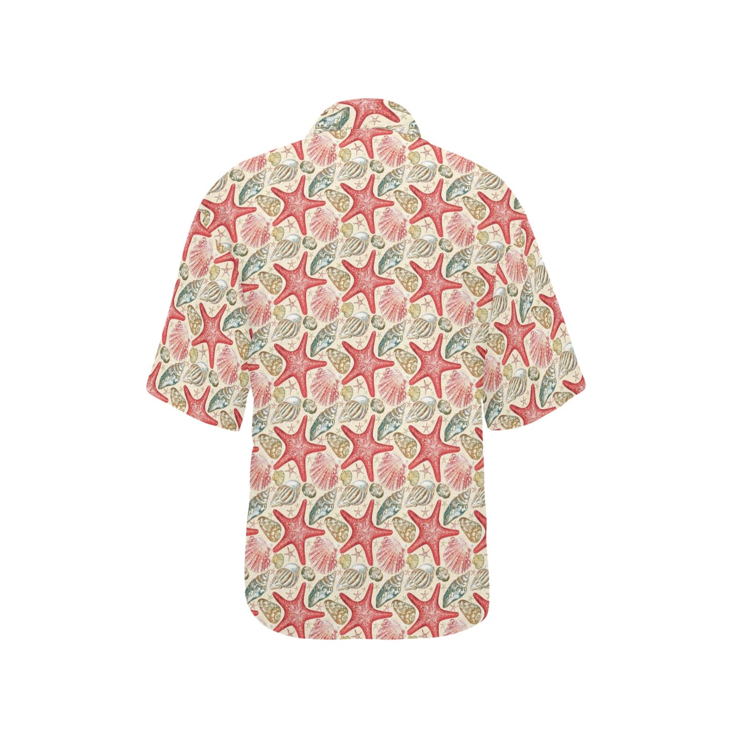 Seashell Print Design LKS301 Women's Hawaiian Shirt