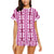 Tie Dye Dark Pink Print Design LKS303 Women's Short Pajama Set