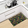 Butterfly Neon Color Print Pattern Kitchen Mat