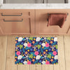 Beach Seashell Floral Theme Kitchen Mat