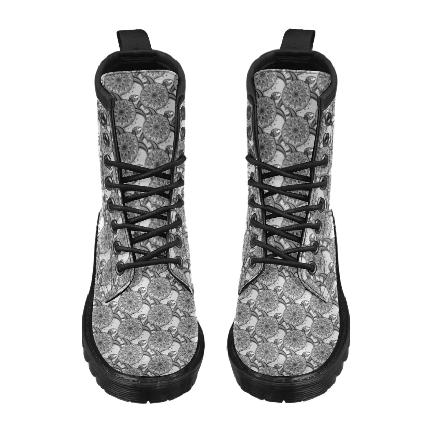Tribal Turtle Polynesian Themed Print Women's Boots