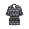 Skull 3D Colorful Print Design LKS309 Women's Hawaiian Shirt