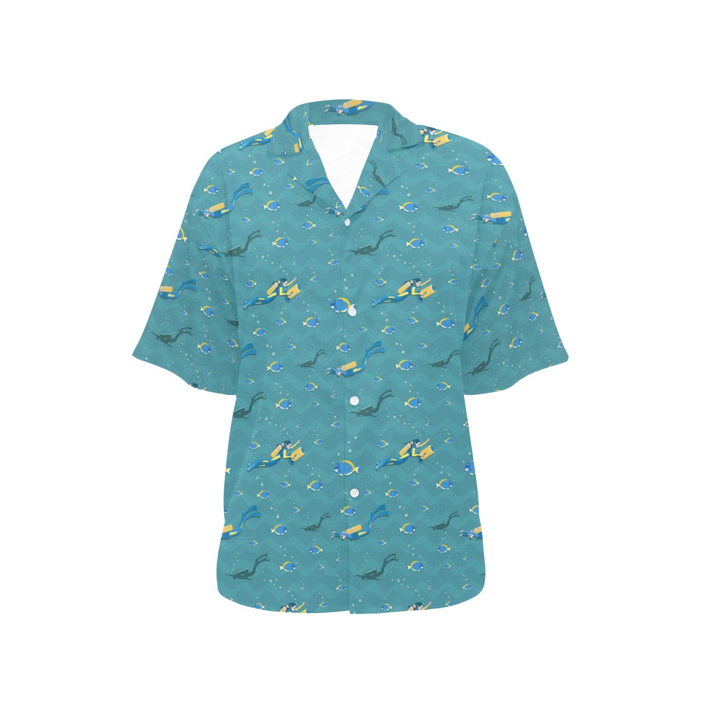 Scuba Driving Pattern Print Design LKS306 Women's Hawaiian Shirt