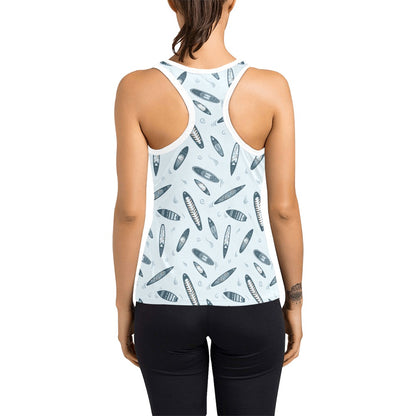 Surfboard Print Design LKS306 Women's Racerback Tank Top