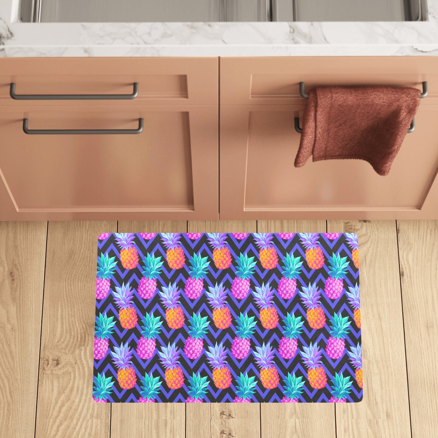 Pineapple Color Art Pattern Kitchen Mat
