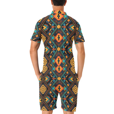 Kente Pattern Print Design 04 Men's Romper