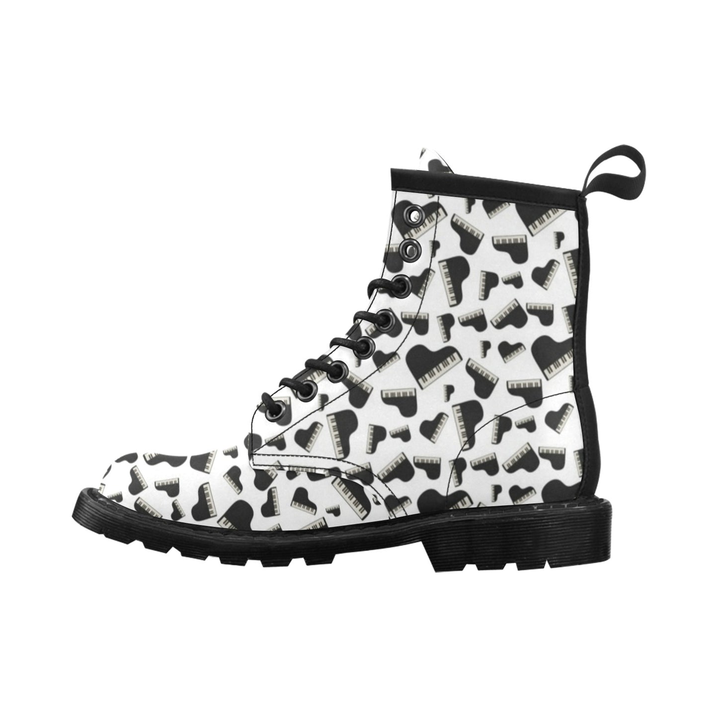 Piano Print Design LKS405 Women's Boots