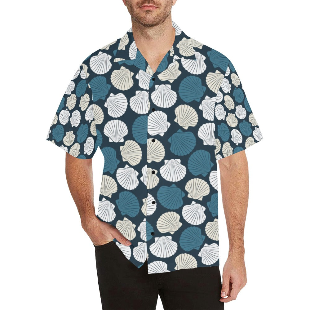Seashell Print Design LKS3013 Men's Hawaiian Shirt