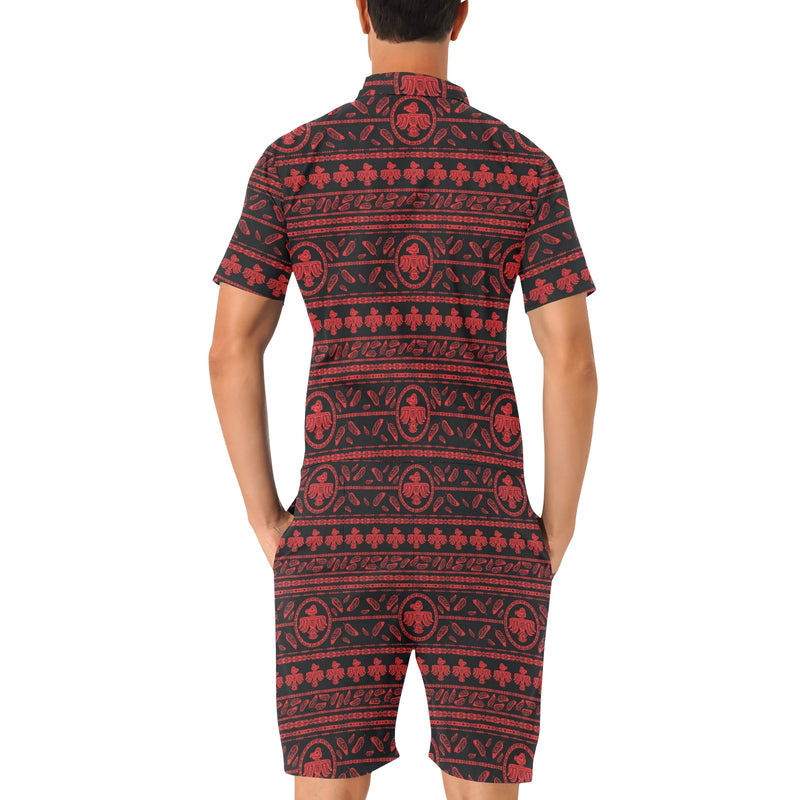 Native American Eagle Themed Print Men's Romper