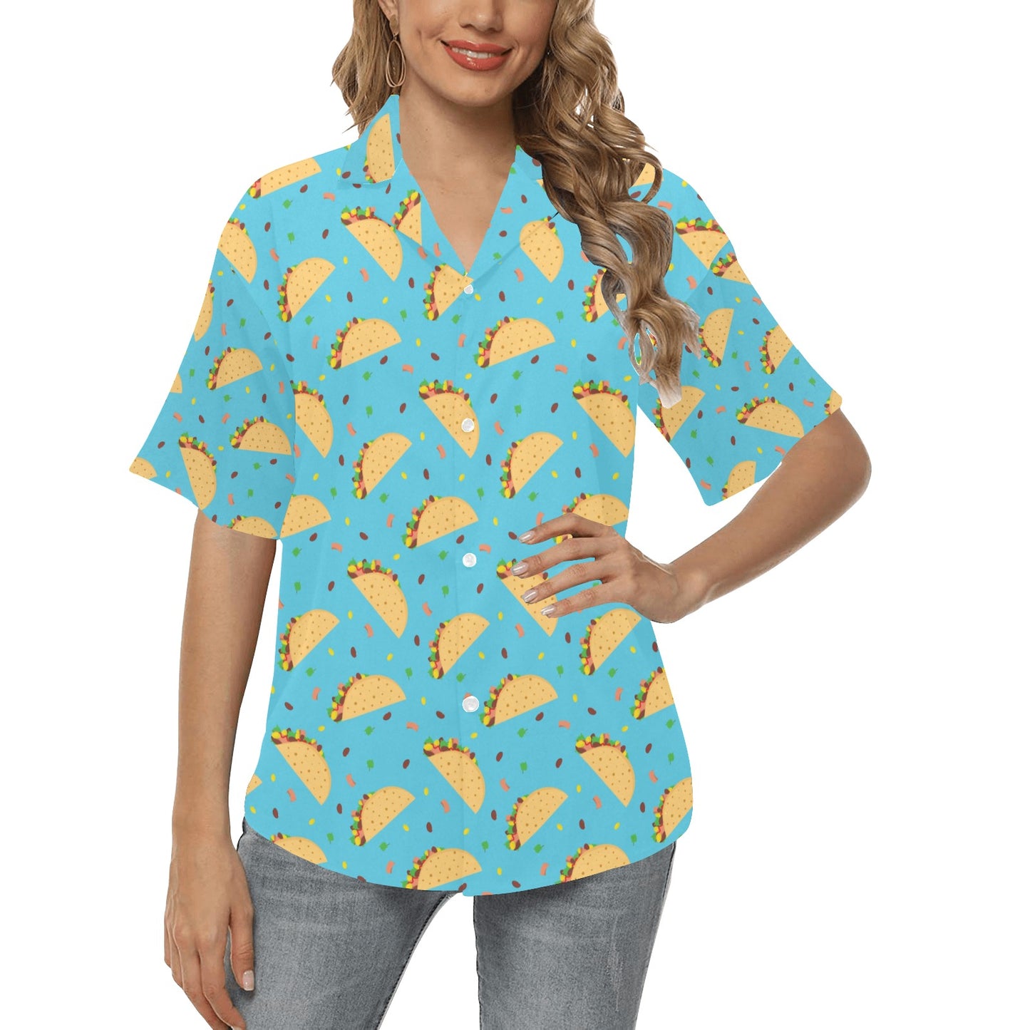 Taco Print Design LKS303 Women's Hawaiian Shirt