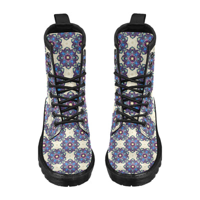 lotus Boho Pattern Print Design LO08 Women's Boots