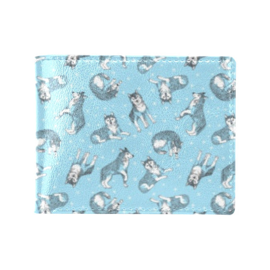 Wolf Design Print Pattern Men's ID Card Wallet