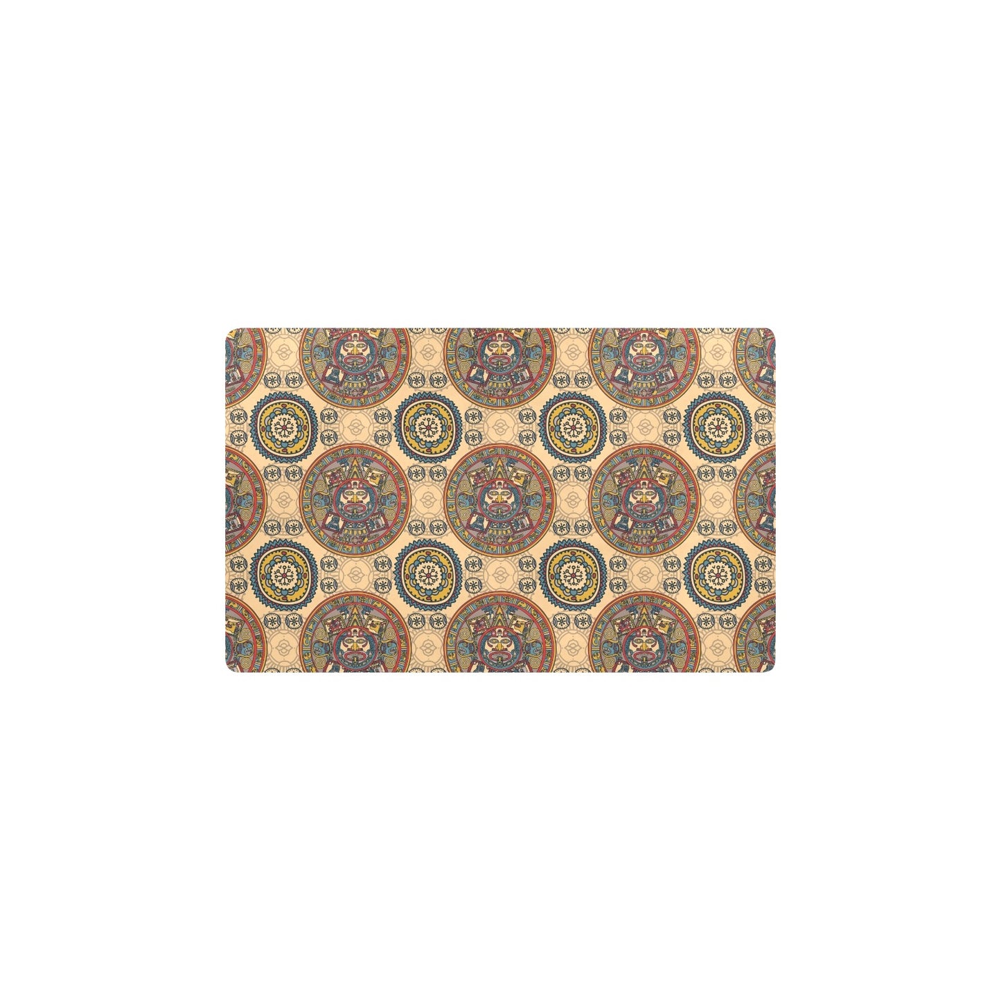 Calendar Aztec Pattern Print Design 02 Kitchen Mat