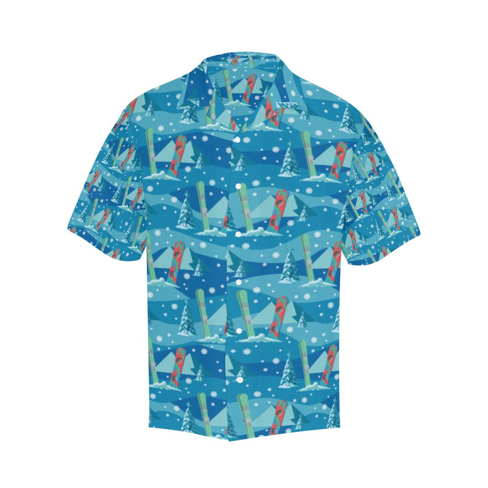 Snowboard Print Design LKS301 Men's Hawaiian Shirt