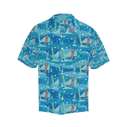 Snowboard Print Design LKS301 Men's Hawaiian Shirt