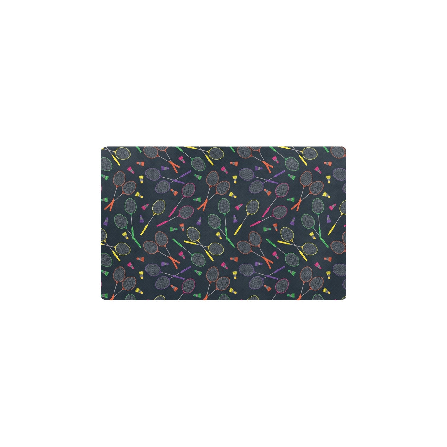 Badminton Pattern Print Design 04 Kitchen Mat
