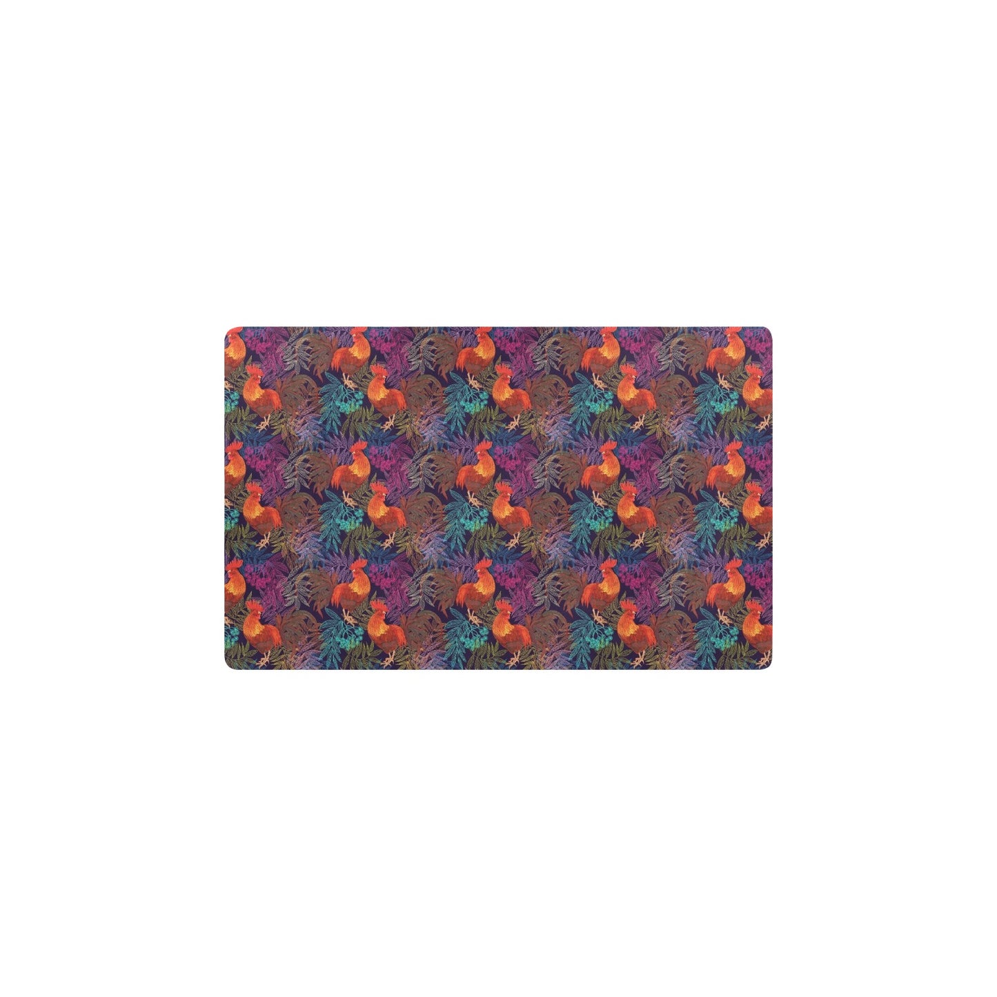 Rooster Print Style Kitchen Mat