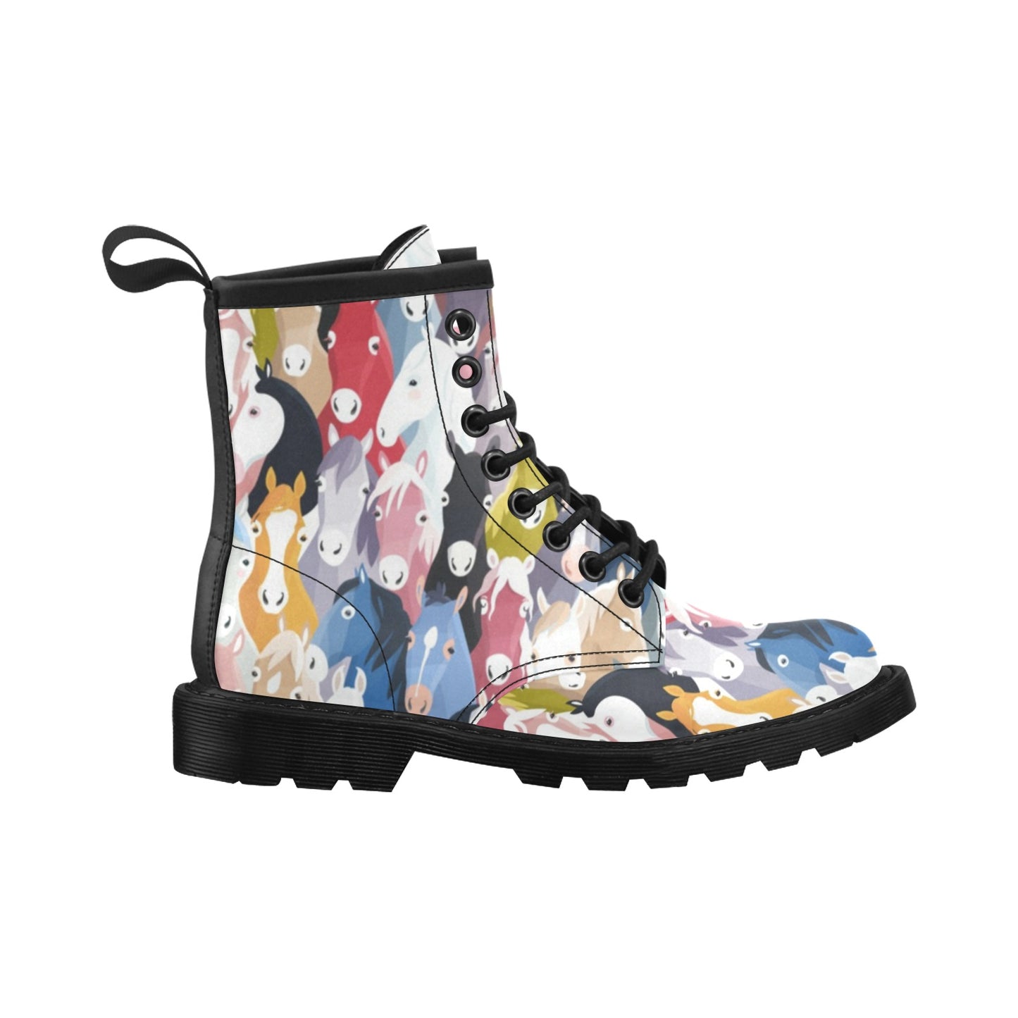 Colorful Horse Pattern Women's Boots