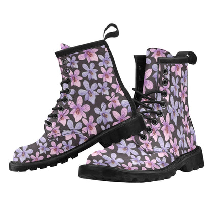 Orchid Pattern Print Design OR08 Women's Boots