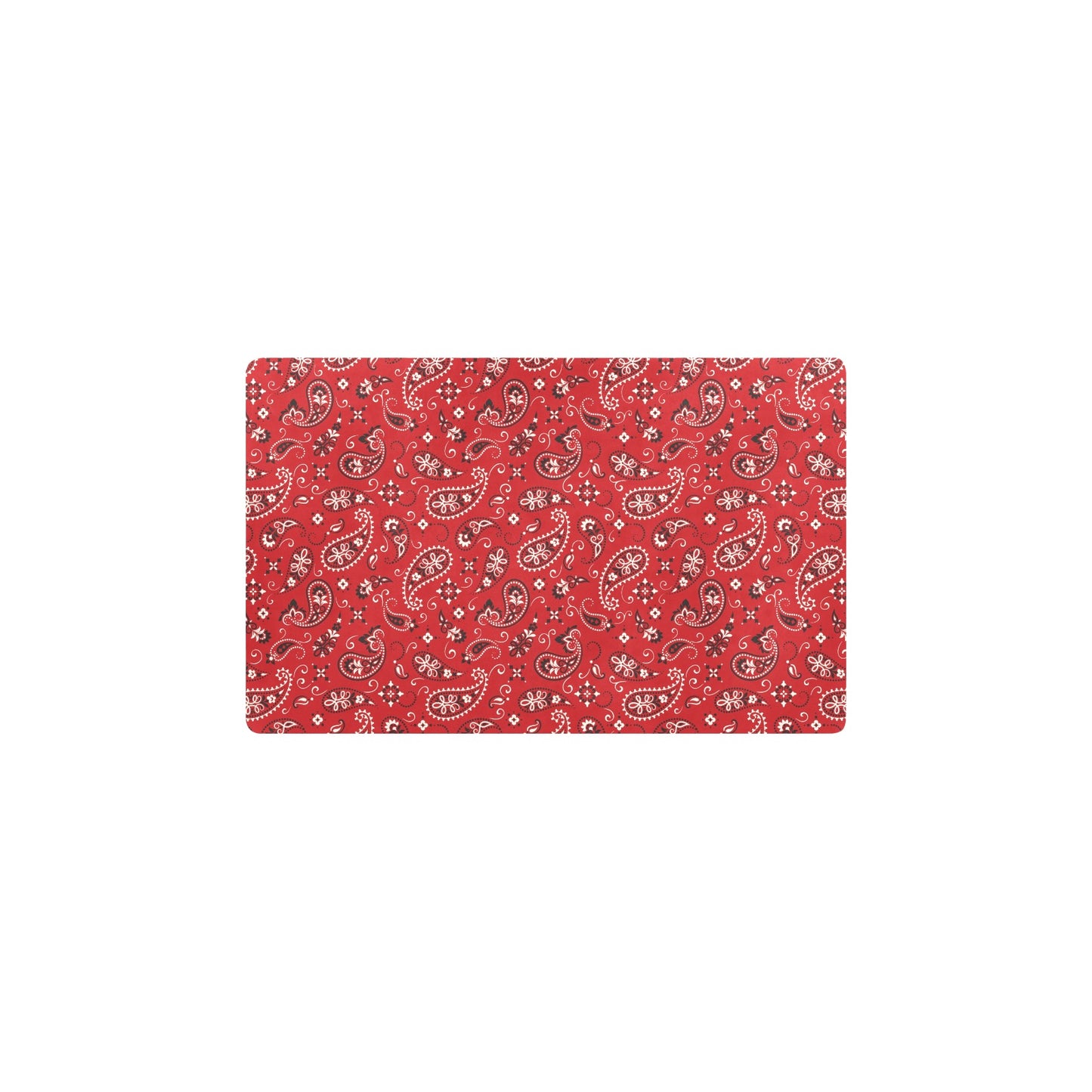 Bandana Paisley Red Print Design LKS3011 Kitchen Mat