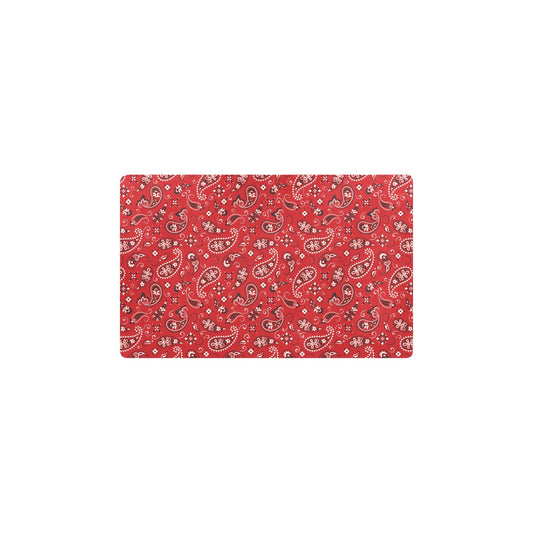 Bandana Paisley Red Print Design LKS3011 Kitchen Mat