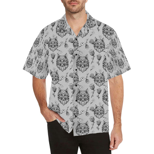 Tribal Pattern Print Design LKS306 Men's Hawaiian Shirt