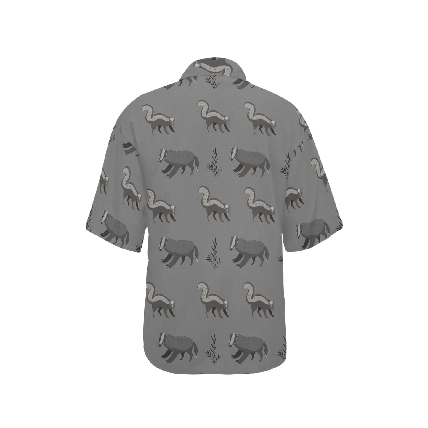 Skunk Print Design LKS301 Women's Hawaiian Shirt