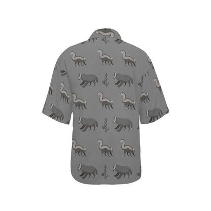 Skunk Print Design LKS301 Women's Hawaiian Shirt