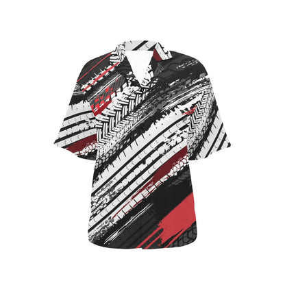 Racing Pattern Print Design A03 Women's Hawaiian Shirt