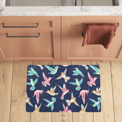 Hummingbird Cute Pattern Print Design 01 Kitchen Mat